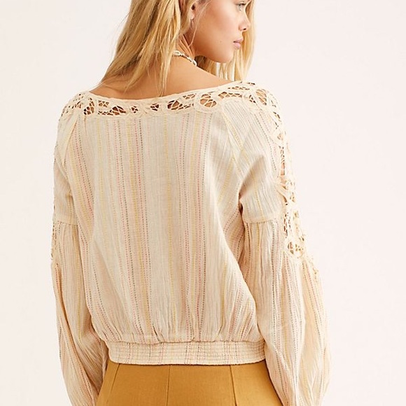 Gorgeous Free People Floating Memories Blouse Top - Picture 3 of 7